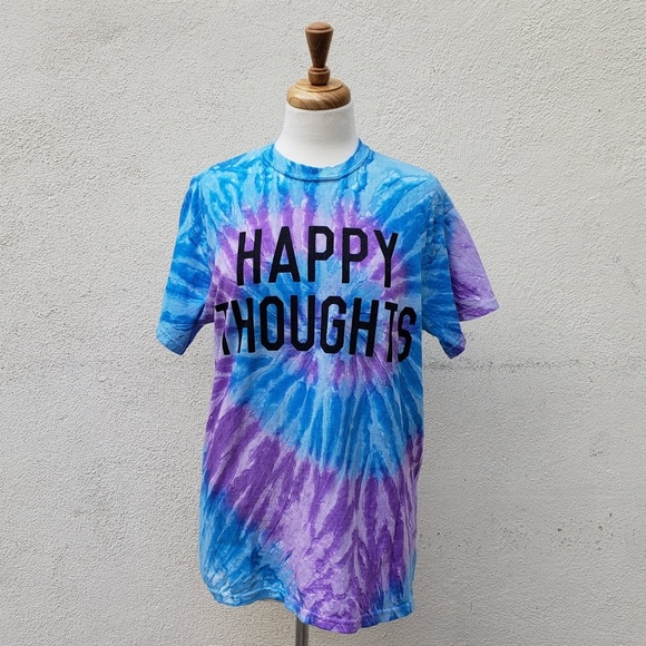 Vintage Happy Thoughts Tie Dye Tee - Picture 1 of 9